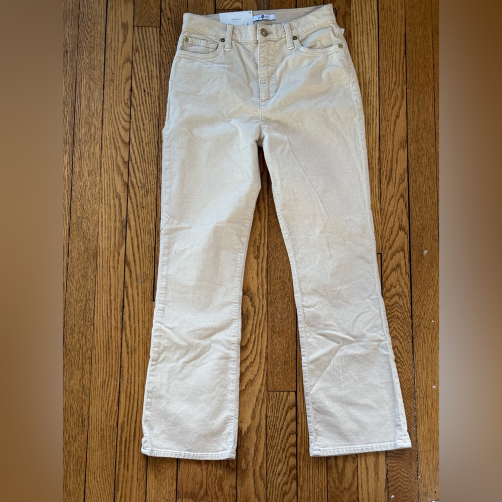 7 for All Mankind High Waist Slim Kick Velvet Pants - Size 25 - NWT